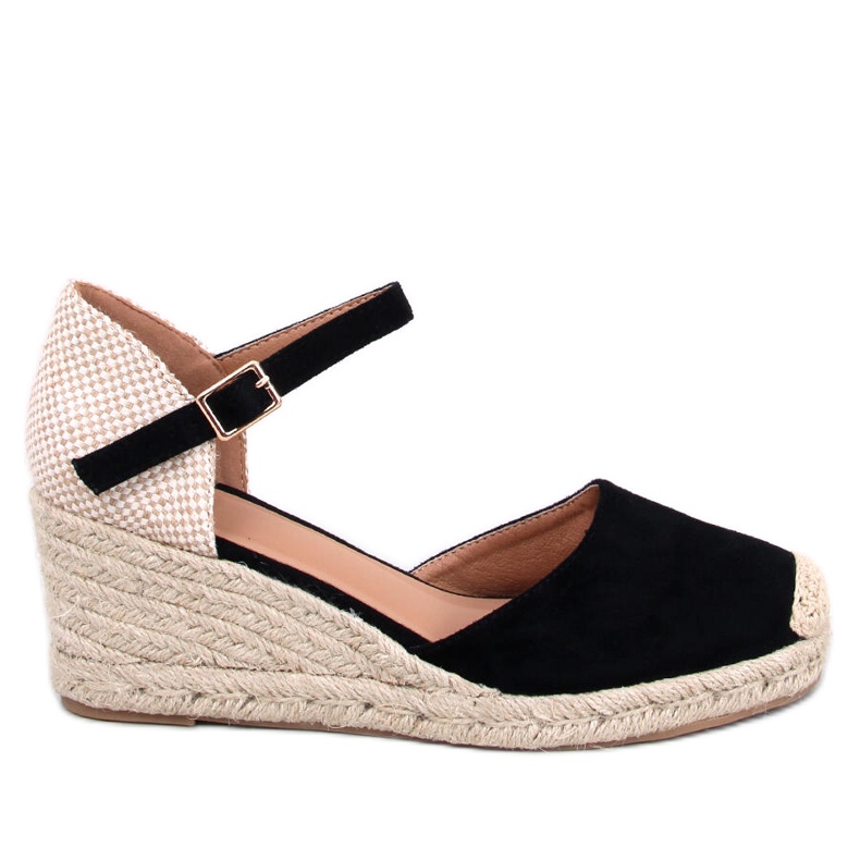 Platten Black wedge espadrilles svart