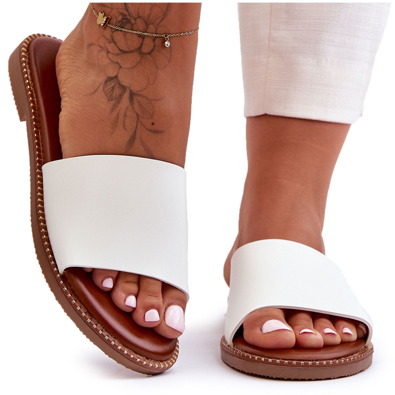 Klassiska damsandaler Vit Aphrodite