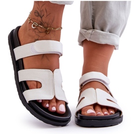 Kvinnors tofflor kardborreband Vit Jose