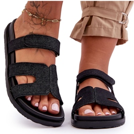 Kvinnors tofflor kardborreband Svart Jose