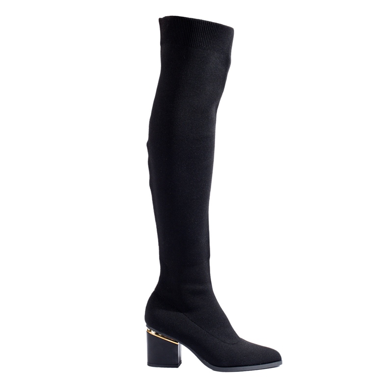 Svart damtextil Shelovet Thigh Highs