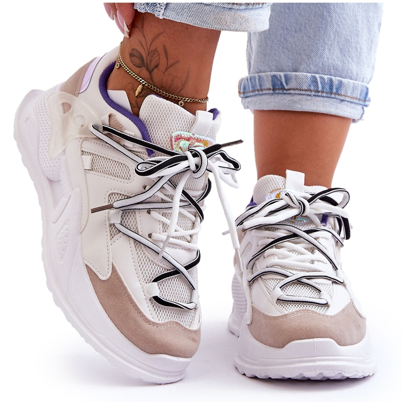 Läderplattform Sportskor Vit Sifel