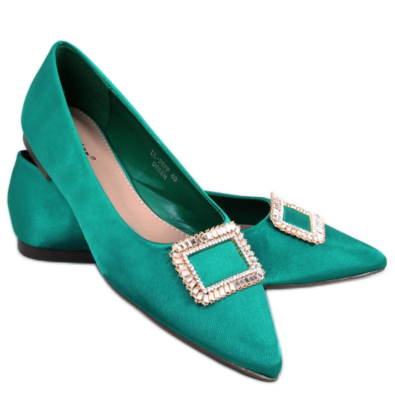 Eleganta ballerinor med Lorella Gröna stenar