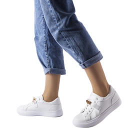 Vita och guld sneakers 2JO-YD41633-01 Guld