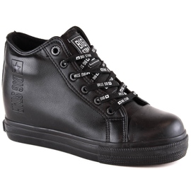 Svarta Wedge-sneakers för kvinnor Big Star EE274127