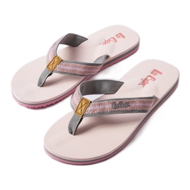 Lee Cooper ljusrosa flip-flops