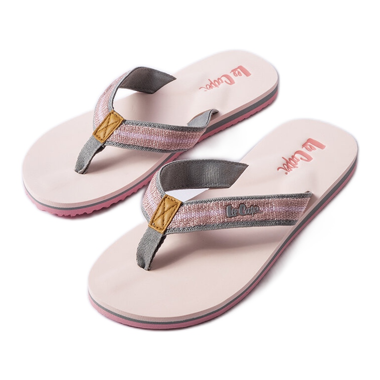 Lee Cooper ljusrosa flip-flops