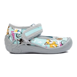 SHELOVET Barntofflor för dagis med 3F-hundar blå