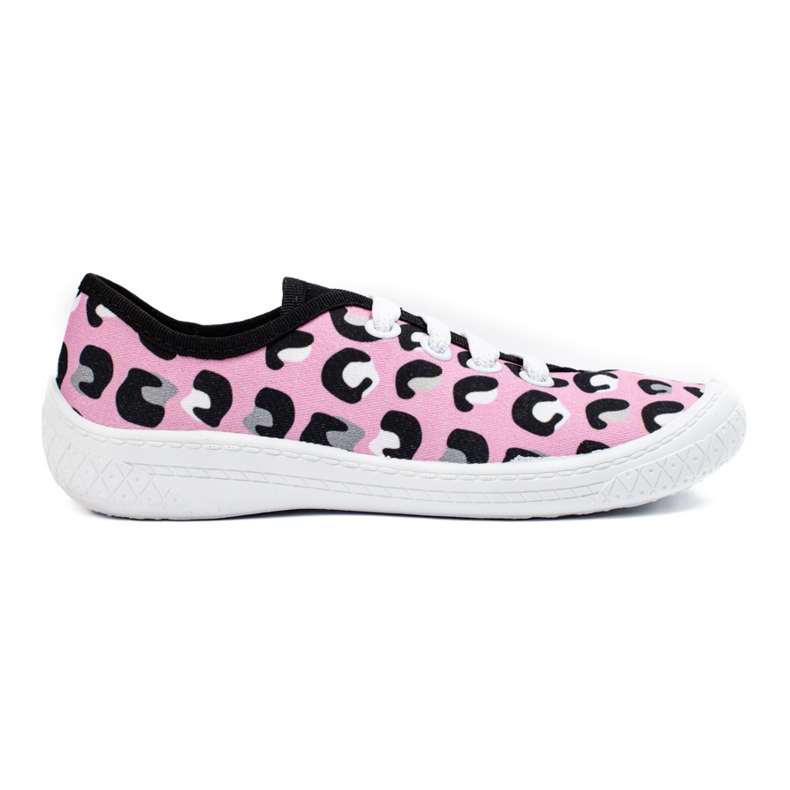 SHELOVET Slip-on sneakers för barn i rosa 3F leopardmönster