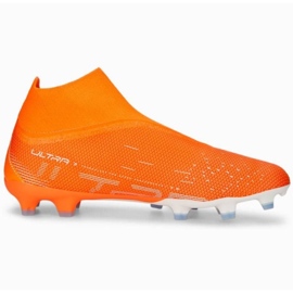 Puma Ultra Match+ Ll FG/AG M 107243 01 fotbollsskor orange apelsiner och röda