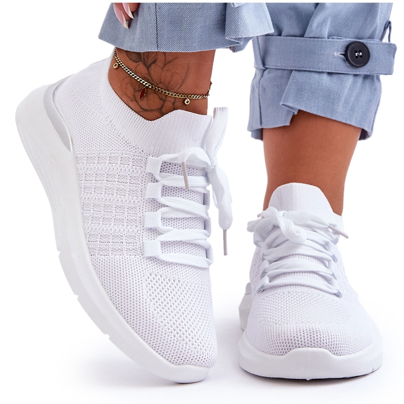 PG1 Klassiska damsportskor Vit Nickel