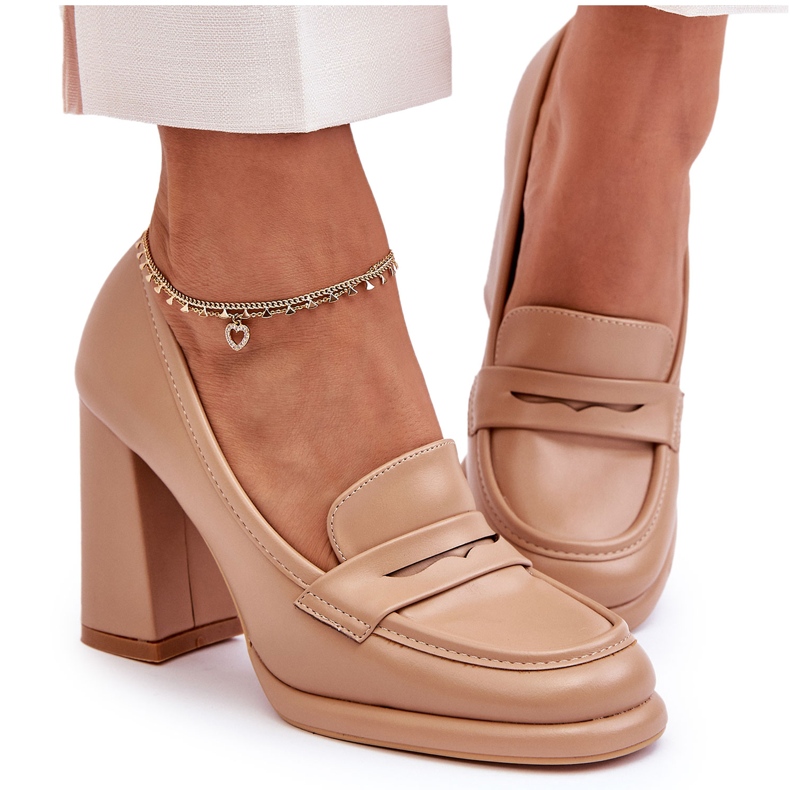 PS1 Fashionabla Pumps På Beige Florens