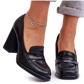 PS1 Fashionabla Pumps På En Klack Svart Florence