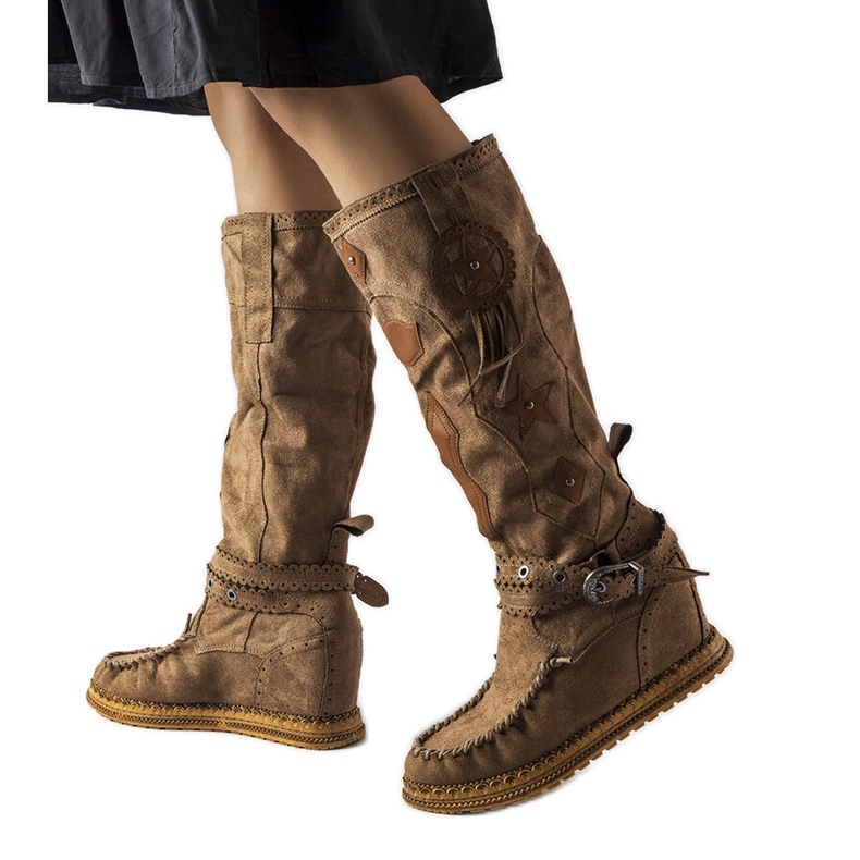 Inna Mörkbruna boho boots från Putignano