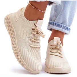 PG1 Slip-On Textile Trainers för kvinnor Beige Zauna