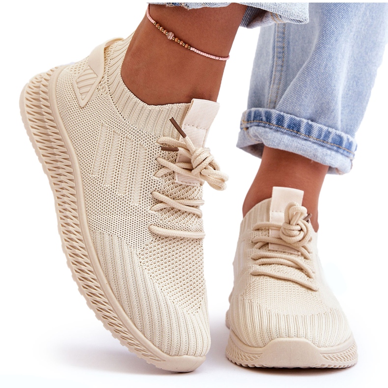 PG1 Slip-On Textile Trainers för kvinnor Beige Zauna