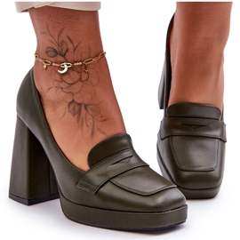 Alisa Green högklackade pumpar grön