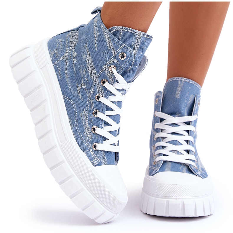 PS1 High Textile Sneakers för kvinnor Blue Degas blå