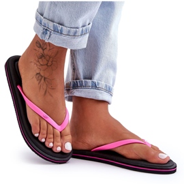 Klassiska flipflops för damer 4F 4FSS23FFLIF067-21S Svart-rosa