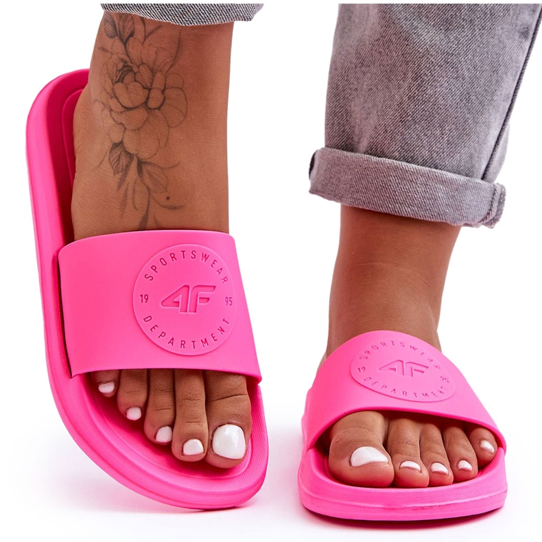 Sporttofflor dam 4F 4FSS23FFLIF069-53S Fuchsia rosa