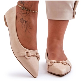 PG1 Mocka Ballerinas Med Beige Noldaia dekoration