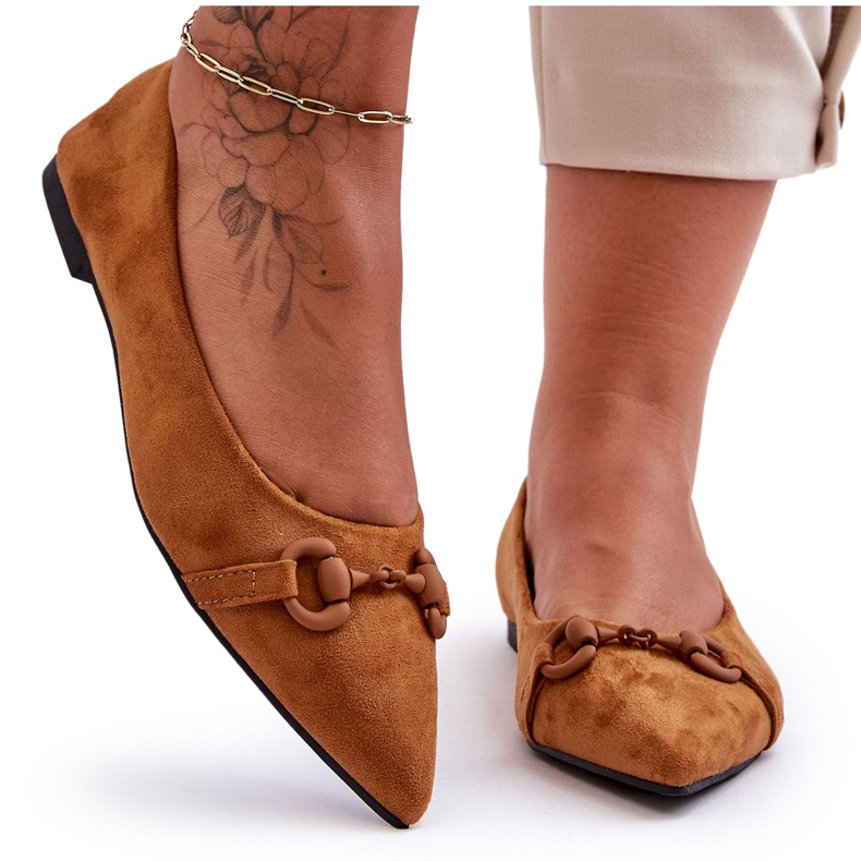 PG1 Mockaballerinor med brun Noldaia-dekoration