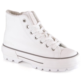 Sneakers isolerade på plattformen vita Big Star MM274037