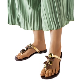 Gyllene eleganta Zarattini flipflops