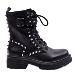 Chunky Worker Boots för kvinnor med Jets Black Tyralis svart