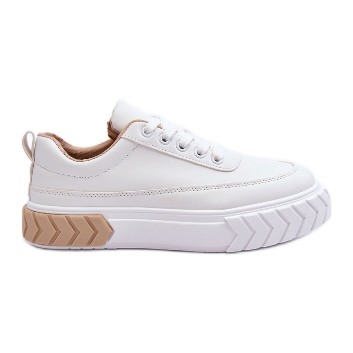 PG1 Klassiska Platform Sneakers Vita Och Beige Nannzie