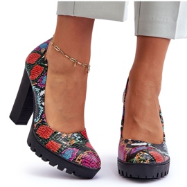 Läderhälpumpar Maciejka 02629-56 Flerfärgad mångfärgad