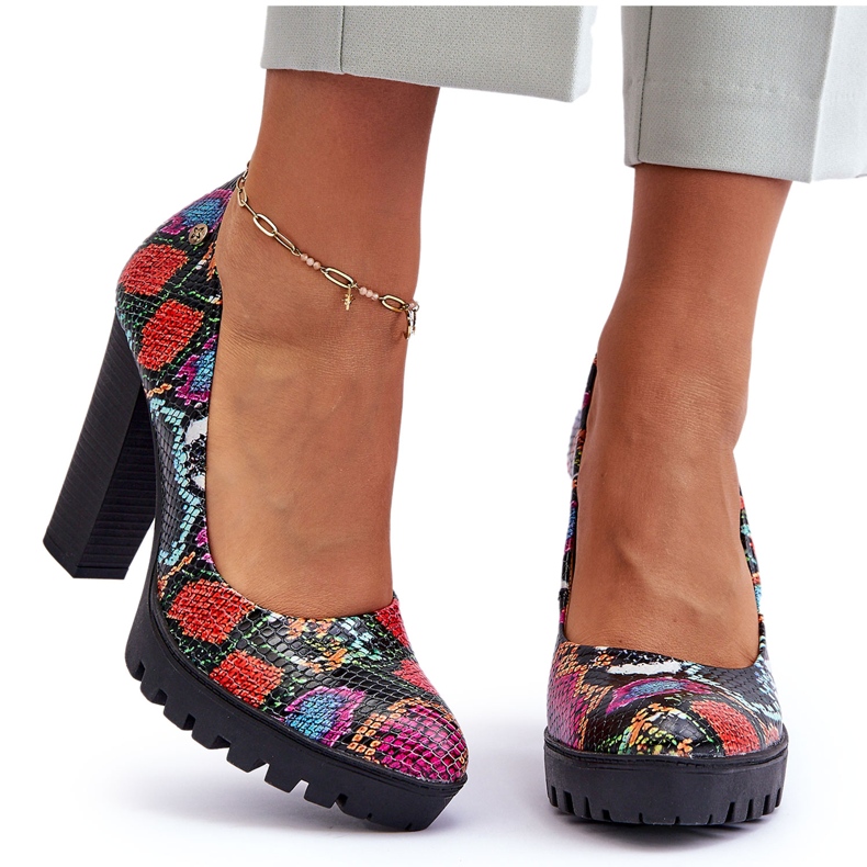 Läderhälpumpar Maciejka 02629-56 Flerfärgad mångfärgad