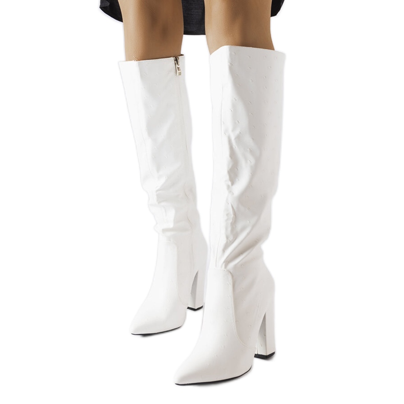 Vita stövlar X8266 Vita svart