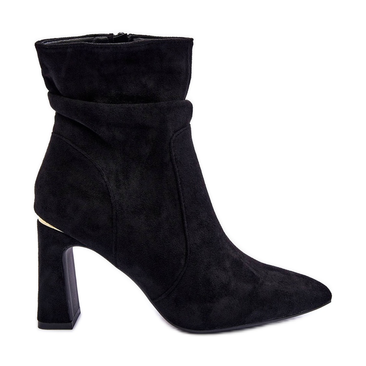 PG1 Svarta Mellamene stövlar med mockaklack