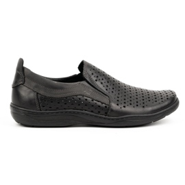 Olivier Genombrutna loafers för män för sommaren 662 svart