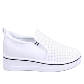 Jenkins White wedge slip-on sneakers vit