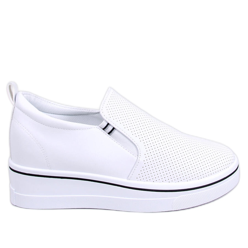 Jenkins White wedge slip-on sneakers vit