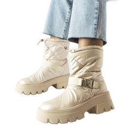 Ambretta beige snöstövlar