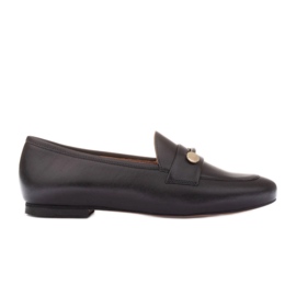 Marco Shoes Guldprydda loafers svart
