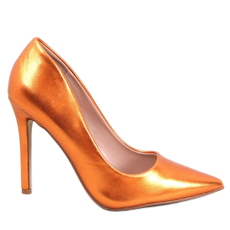 Carra Orange pumps med stilettklack