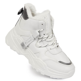 News Damisolerade sneakers med tjock sula vit NYHETER