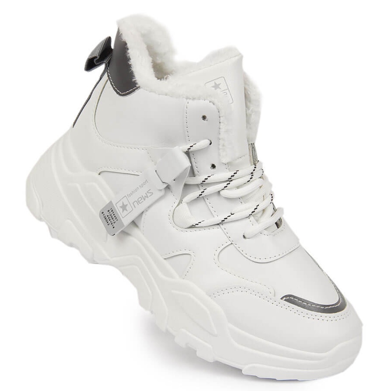 News Damisolerade sneakers med tjock sula vit NYHETER