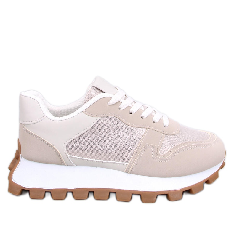 Bois Beige sneakers med hög sula