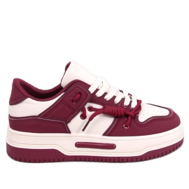 Clavell Wine sneakers med hög sula beige