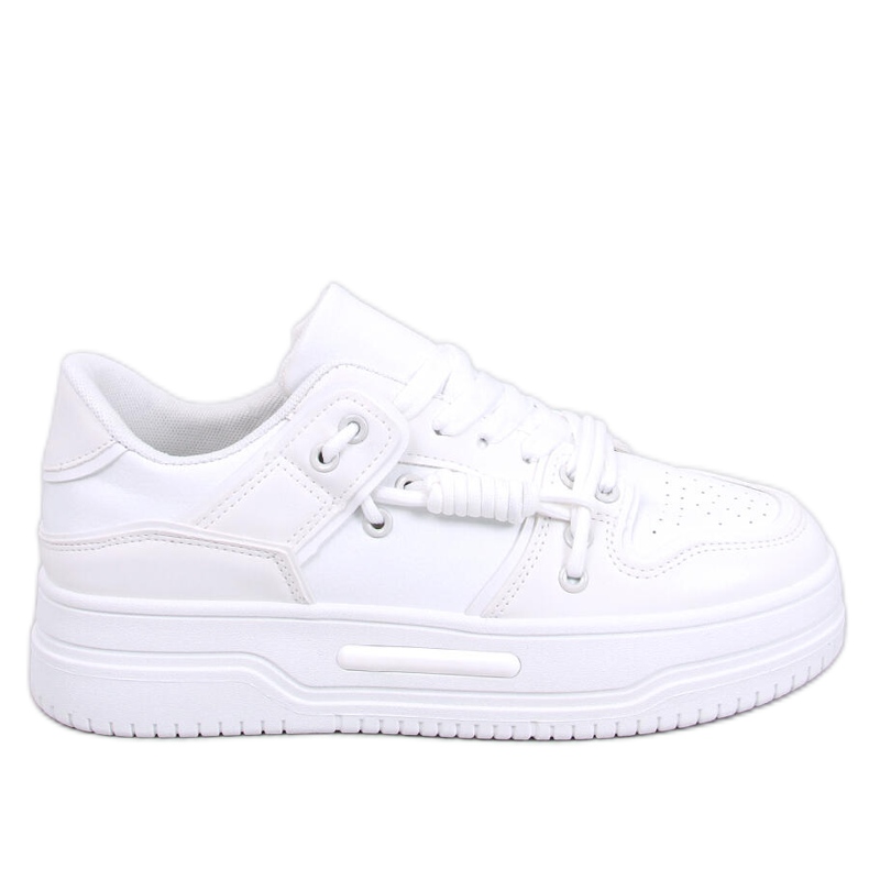 Clavell White sneakers med hög sula vit