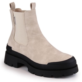 Big Star plattform Chelsea stövlar W INT1922B beige