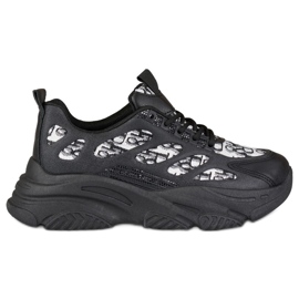 Emis svarta sneakers för kvinnor