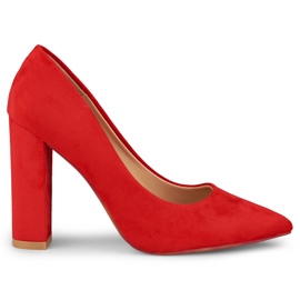 Röda pumps på stolpen