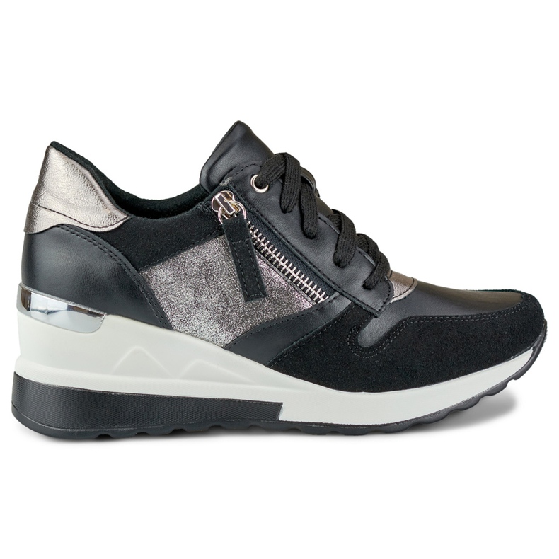 Svarta wedge sportskor