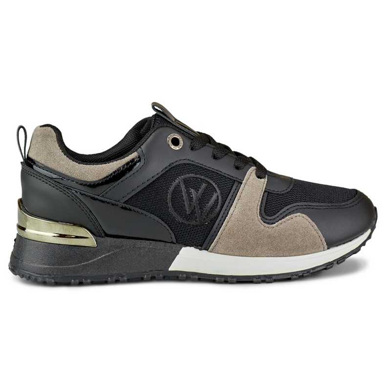 Fashionabla svarta Jersy sneakers